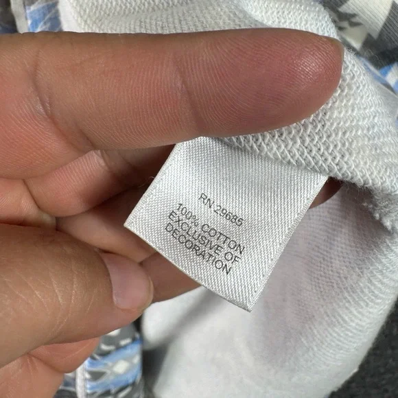 PENDLETON Harding Robe Womens Small Blue Grey White Geometric Southwestern Cozy - Picture 5 of 10